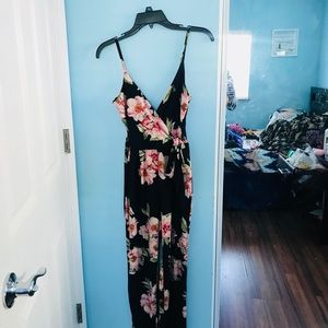 Flower Print Jumpsuit